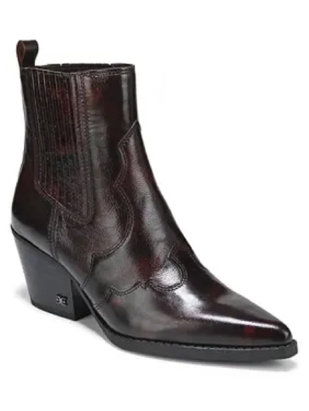 Sam Edelman western Merlot leather boots size 9.5